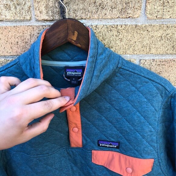 Patagonia Organic Cotton Quilted Snap T Pullover Small - Picture 3 of 4
